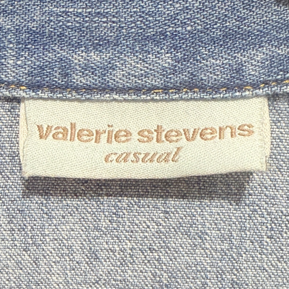 Valerie Stevens 100% Cotton Light Blue Denim Button-Front Jacket L - Picture 2 of 9